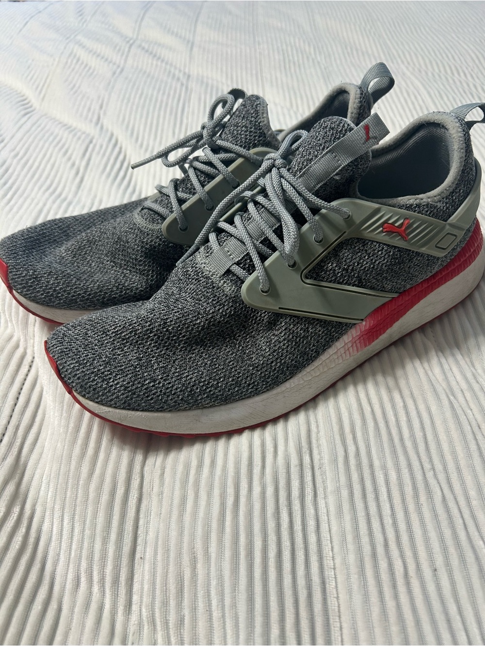 Men’s Puma Pacer Next Excel Variknit Gray Athletic Shoes size 13